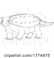 Poster, Art Print Of Cartoon Ankylosaurus Dinosaur
