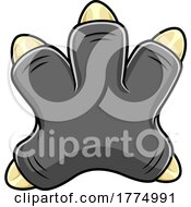 Poster, Art Print Of Cartoon Triceratops Dinosaur Paw