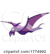 Cartoon Flying Pteranodon Dinosaur by Hit Toon #COLLC1774992-0037