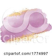 Watercolor Glitter Design On A White Background