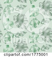 Watercolour Tropical Leaf Pattern Background 1105