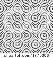 Poster, Art Print Of Monochrome Background With Retro Pattern Design