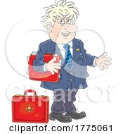 Cartoon Salesman Politician Or Business Man by Alex Bannykh