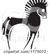 05/21/2022 - Woodcut Style Horse
