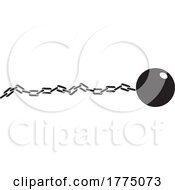 Black And White Iron Ball And Chain by Johnny Sajem
