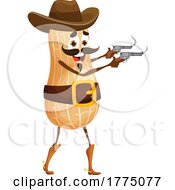 Western Peanut Food Mascot Character by Vector Tradition SM