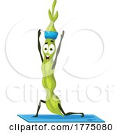 Poster, Art Print Of Yoga Bean Pod Food Mascot Character