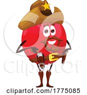 Poster, Art Print Of Sheriff Lingonberry Food Mascot Character