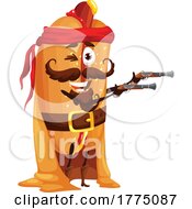 Bandit Hot Dog Food Mascot Character by Vector Tradition SM