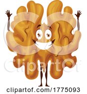 Poster, Art Print Of Happy Walnut Food Mascot Character