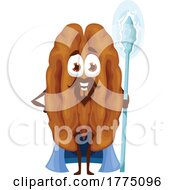 Wizard Walnut Food Mascot Character by Vector Tradition SM