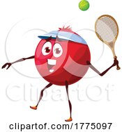 Poster, Art Print Of Tennis Cranberry Food Mascot Character