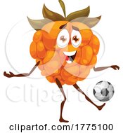 Poster, Art Print Of Soccer Cloudberry Food Mascot Character
