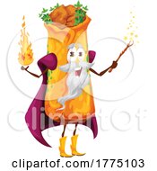 Poster, Art Print Of Wizard Enchilada Food Mascot Character