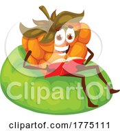 Poster, Art Print Of Reading Cloudberry Food Mascot Character