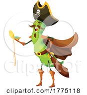 Poster, Art Print Of Pirate Bean Pod Food Mascot Character