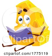 Reading Cheese Food Mascot Character