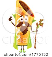 Poster, Art Print Of Wizard Chimichanga Food Mascot Character