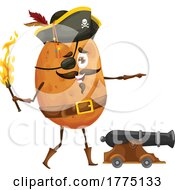 Poster, Art Print Of Pirate Potato Food Mascot Character
