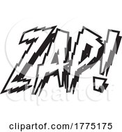 Poster, Art Print Of Cartoon Black And White Word Zap