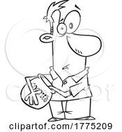 Cartoon Black And White Man Caught Reaching Into A Cookie Jar