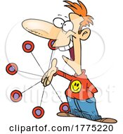 Poster, Art Print Of Cartoon Guy Playing With A Yoyo