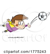 Cartoon Boy Soccer Goalie