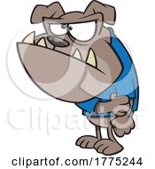 Poster, Art Print Of Cartoon Bulldog Rolling Up His Sleeves