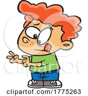 Poster, Art Print Of Cartoon Boy Counting Fingers