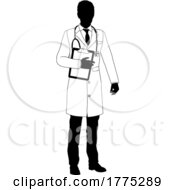 05/26/2022 - Doctor Man And Clipboard Medical Silhouette Person