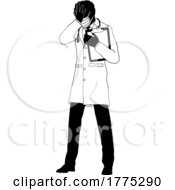 Poster, Art Print Of Doctor Upset Man Medical Silhouette Person
