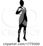 Poster, Art Print Of Business People Woman With Clipboard Silhouette