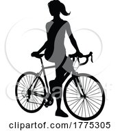 05/26/2022 - Woman Bike Cyclist Riding Bicycle Silhouette