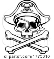 05/26/2022 - Pirate Hat Skull And Crossbones Cartoon
