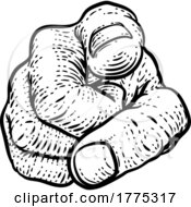 05/26/2022 - Hand Pointing Finger At You Vintage Woodcut Style