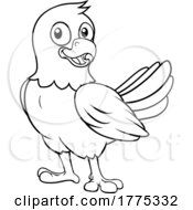 Poster, Art Print Of Bald Eagle Hawk Falcon Cartoon Coloring Mascot