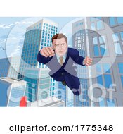 05/27/2022 - Super Hero Business Man Superhero Flying Cartoon