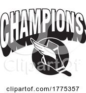 Poster, Art Print Of Champions Text Over A Track And Field Winged Shoe