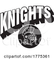 Poster, Art Print Of Knights Text Over A Helmet