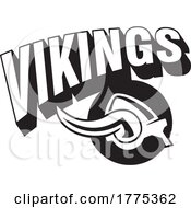 Poster, Art Print Of Vikings Text Over A Helmet