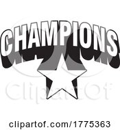 CHAMPIONS Text Over A Star