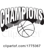 Poster, Art Print Of Champions Text Over A Basketball