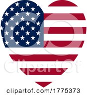 Poster, Art Print Of American Flag Heart