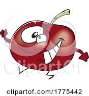 Cartoon Happy Cherry Walking by toonaday