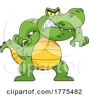 Poster, Art Print Of Cartoon Angry Crocodile