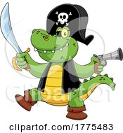 Poster, Art Print Of Cartoon Pirate Crocodile