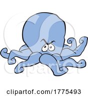 Poster, Art Print Of Cartoon Angry Octopus