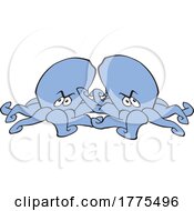 Cartoon Pugilistic Octopuses by Johnny Sajem