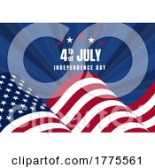 Poster, Art Print Of Independence Day Background With American Flag Design