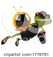 3d Female Frog On A White Background